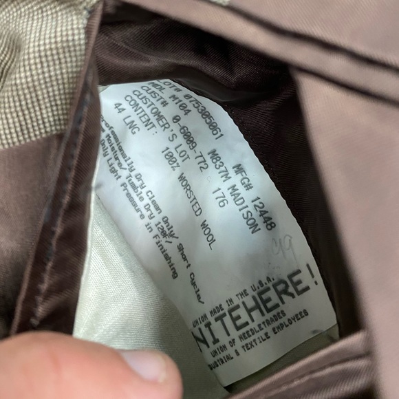 Hickey Freeman Tan Tic Weave Sport Coat 44L Long
